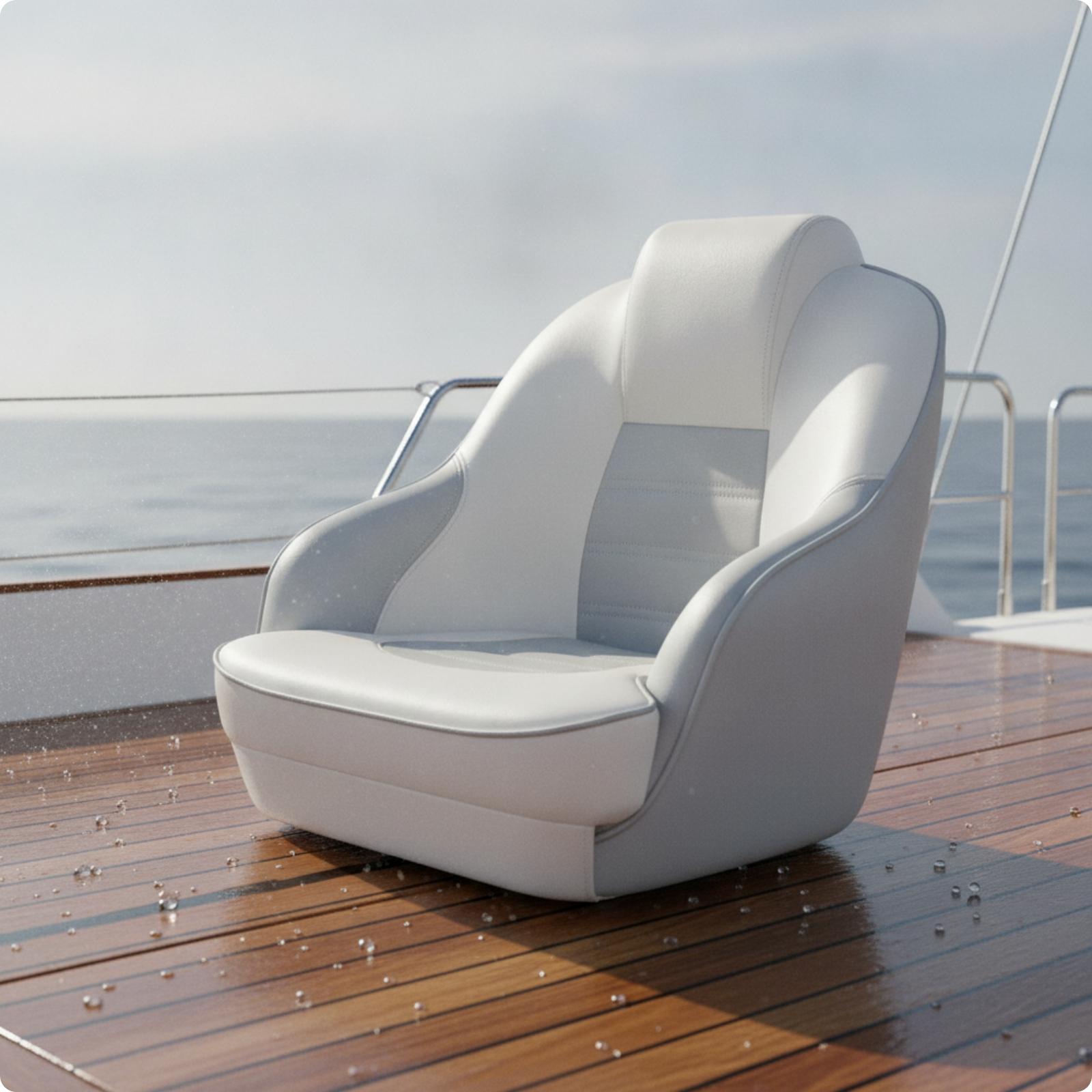 Fishing Boat Seat - Marine-Kapitänssitz mit hoher Rückenlehne, luxuriöser Angelbootssessel